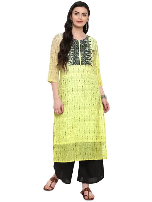 printed kurta palazzo set - 16280291 - Very Small Image - 1