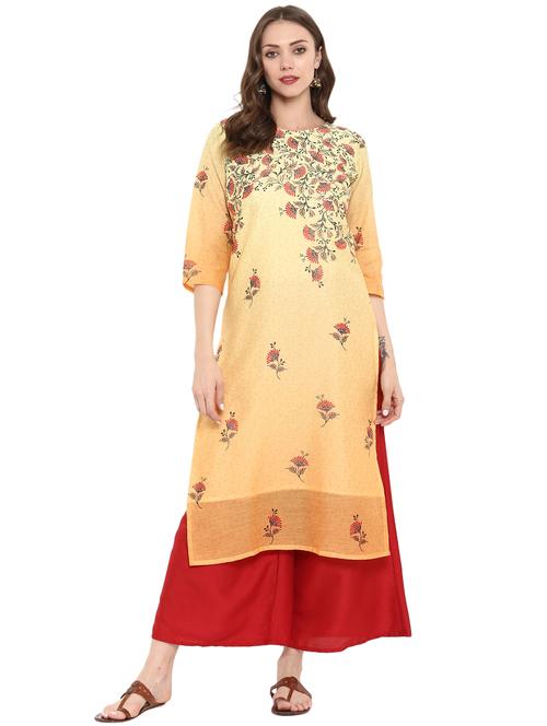 floral kurta palazzo set - 16280292 - Very Small Image - 1