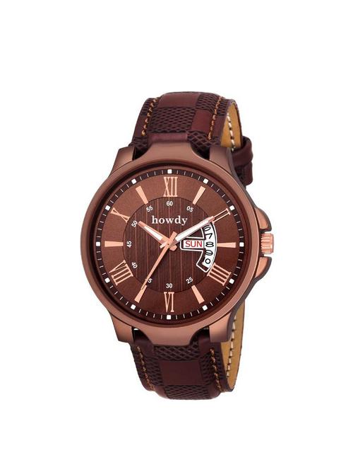 howndy round dial analog watch (ss729) - 16280910 - Very Small Image - 1