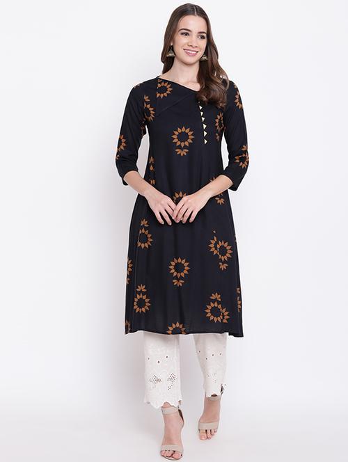 floral a-line kurta - 16281144 - Very Small Image - 1