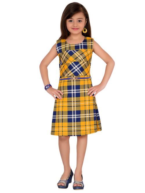 yellow cotton frock - 16281769 - Very Small Image - 1