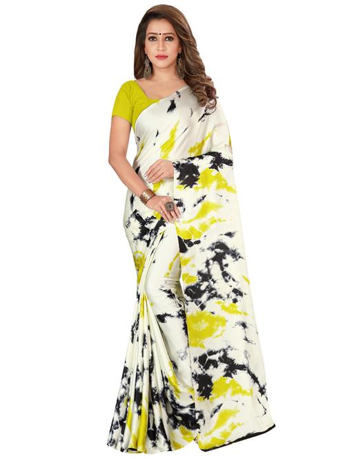 tie & dye printed saree with blouse - 16282675 - Very Small Image - 1
