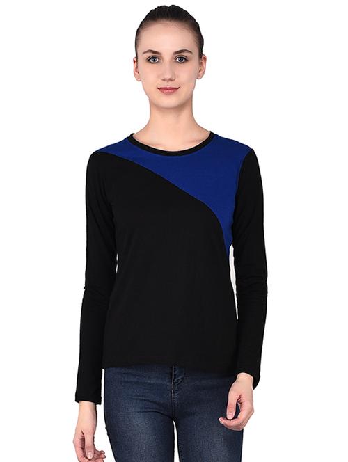 round neck color block tee - 16283712 - Very Small Image - 1