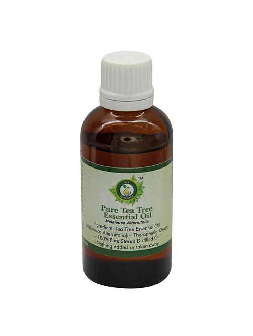 r v essential pure tea tree essential oil 100ml- melaleuca alternifolia (100% pure and natural steam distilled) - 16283895 - Very Small Image - 1