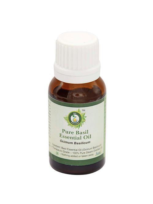 r v essential pure basil essential oil 15ml- ocimum basilicum (100% pure and natural steam distilled) - 16283927 - Very Small Image - 1