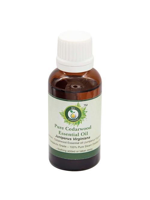 r v essential pure cedarwood essential oil 30ml- juniperus virginiana (100% pure and natural steam distilled) - 16283932 - Very Small Image - 1