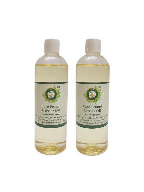 r v essential pure peanut carrier oil (100ml+100ml) pack of two- arachis hypogeae (100% pure and natural cold pressed) - 16284051 - Very Small Image - 1