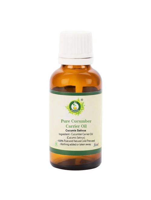 r v essential pure cucumber carrier oil 10ml- cucumis sativus (100% pure and natural cold pressed) - 16284099 - Very Small Image - 1