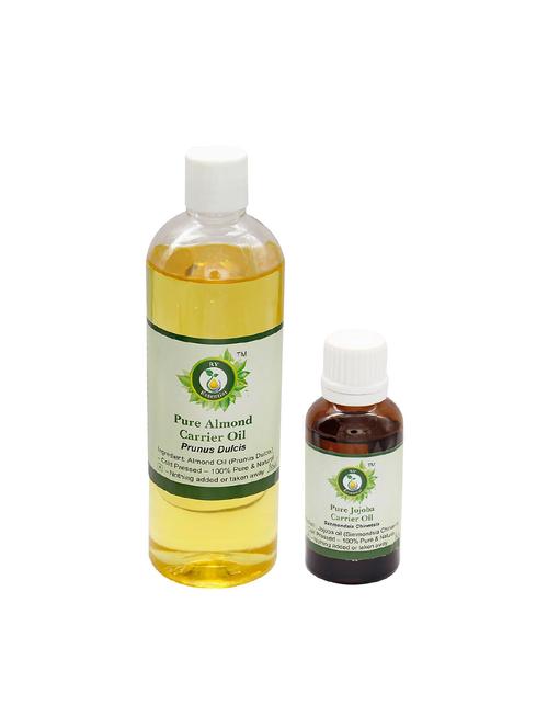 r v essential almond (100ml) and jojoba carrier oil (30ml)- 100% pure & natural cold pressed - 16284154 - Very Small Image - 1