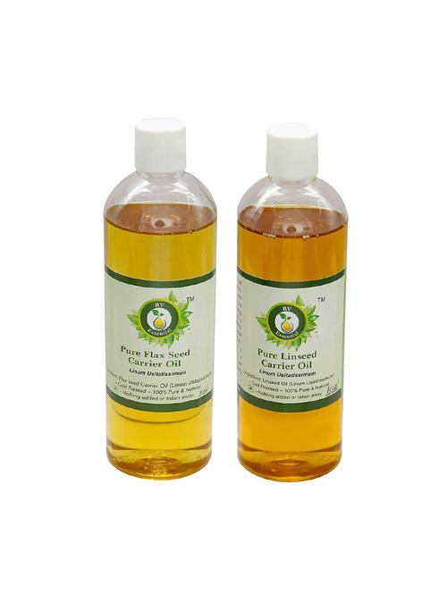 r v essential flax seed (100ml) and linseed carrier oil (100ml)- 100% pure & natural cold pressed - 16284177 - Very Small Image - 1