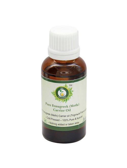 r v essential pure fenugreek (methi) carrier oil 10ml- trigonella foenumgraecum (100% pure and natural cold pressed) - 16284183 - Very Small Image - 1