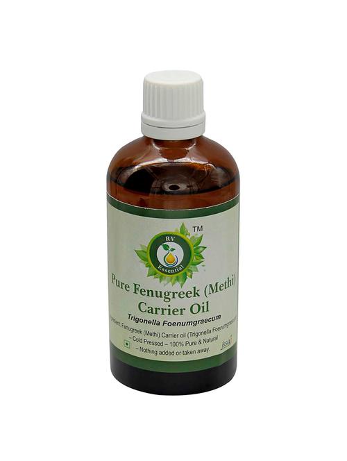r v essential pure fenugreek (methi) carrier oil 100ml- trigonella foenumgraecum (100% pure and natural cold pressed) - 16284187 - Very Small Image - 1