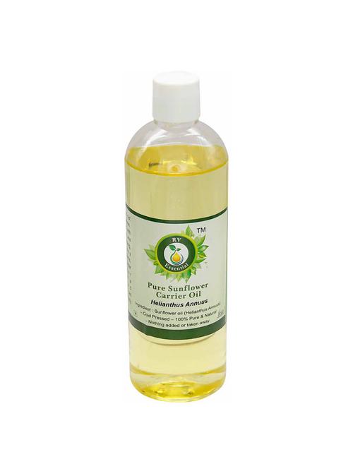 r v essential pure sunflower carrier oil 100ml- helianthus annuus (100% pure and natural cold pressed) - 16284210 - Very Small Image - 1