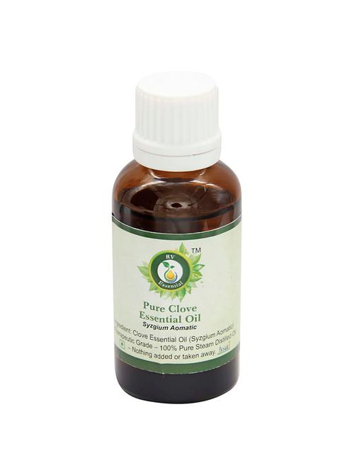 r v essential pure clove essential oil 50ml- syzgium aomatic (100% pure and natural steam distilled) - 16284263 - Very Small Image - 1