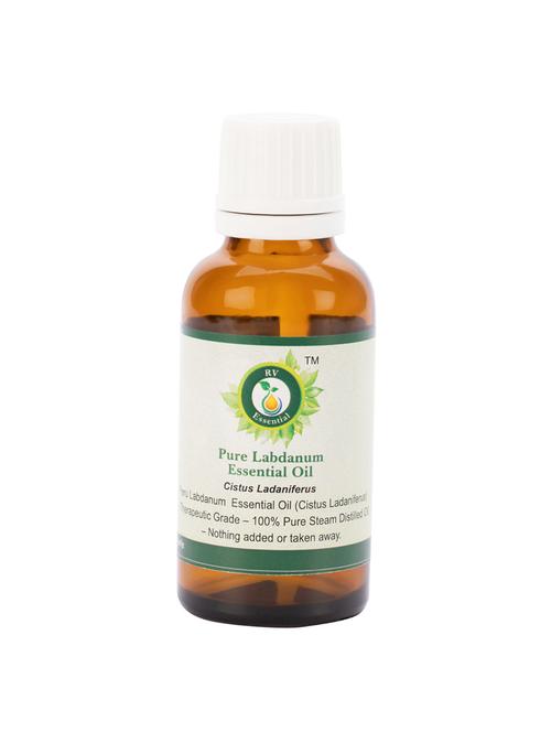 r v essential pure labdanum essential oil 100ml- cistus ladaniferus (100% pure and natural steam distilled) - 16284315 - Very Small Image - 1