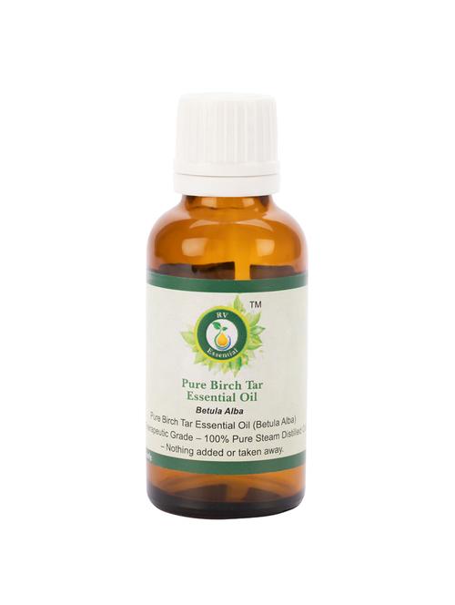 r v essential pure birch tar essential oil 30ml- betula alba (100% pure and natural steam distilled) - 16284318 - Very Small Image - 1