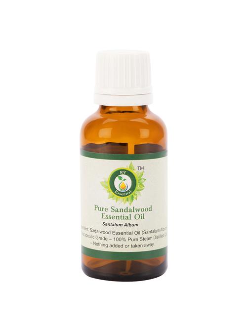 r v essential pure sandalwood essential oil 30ml- santalum album (100% pure and natural steam distilled) - 16284354 - Very Small Image - 1