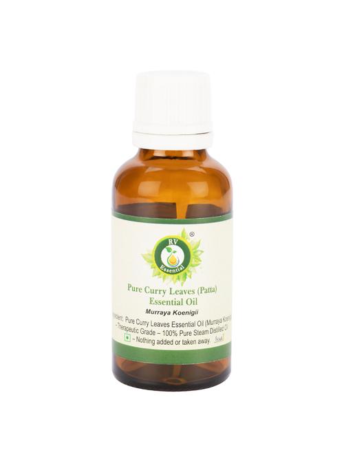 r v essential ?pure curry leaves (patta) essential oil? 10ml- murraya koenigii (100% pure and natural steam distilled) - 16284405 - Very Small Image - 1