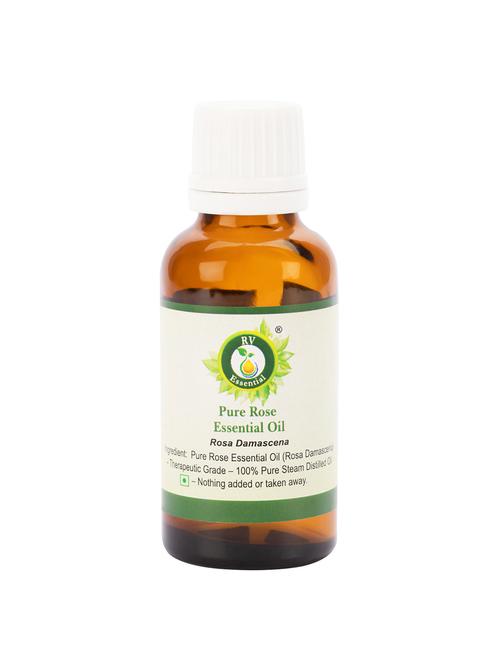 r v essential pure rose essential oil 30ml- rosa damascena (100% pure and natural steam distilled) - 16284442 - Very Small Image - 1