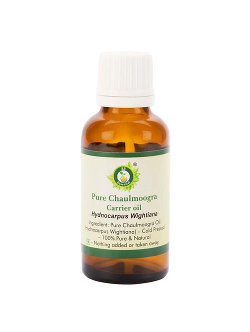 r v essential pure chaulmoogra carrier oil 100ml- hydnocarpus wightiana (100% pure and natural cold pressed) - 16284516 - Very Small Image - 1