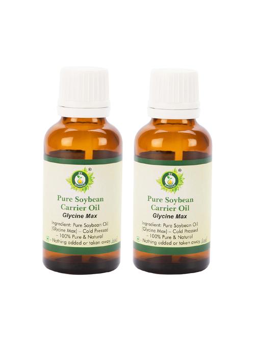 r v essential pure soybean carrier oil (100ml+100ml) pack of two- glycine max (100% pure and natural cold pressed) - 16284522 - Very Small Image - 1