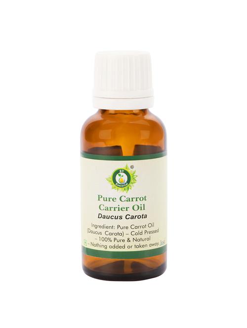 r v essential pure carrot carrier oil 50ml- daucus carota (100% pure and natural cold pressed) - 16284534 - Very Small Image - 1