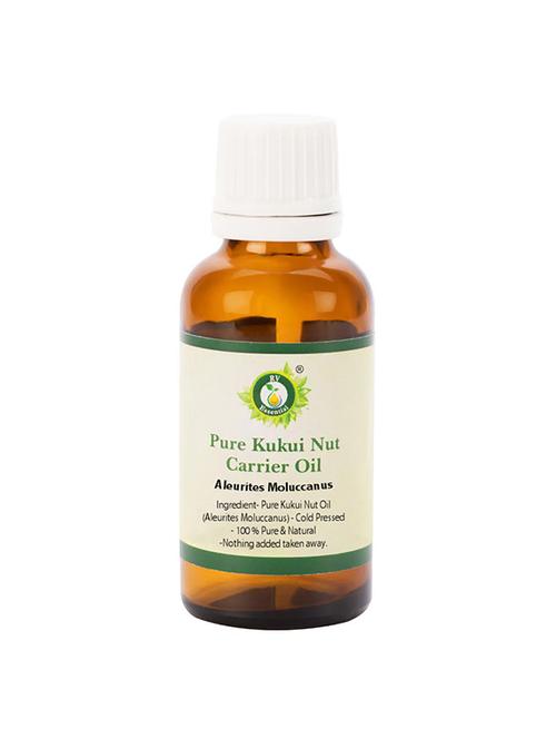 r v essential pure kukui nut carrier oil 10ml- aleurites moluccanus (100% pure and natural cold pressed) - 16284539 - Very Small Image - 1