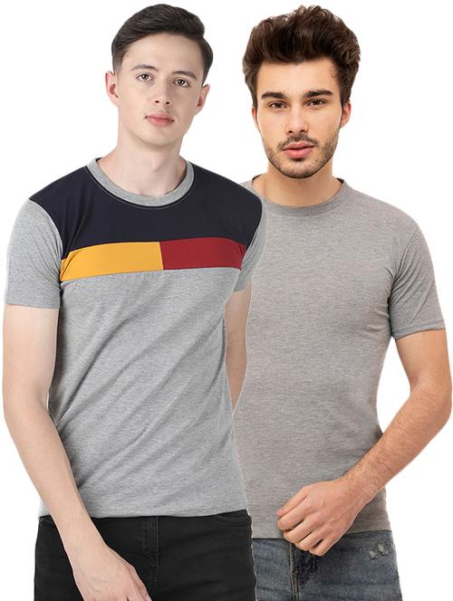 grey combo tshirt - 16284663 - Very Small Image - 1