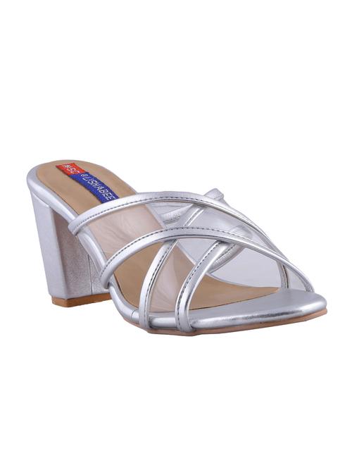 silver slip on sandals - 16285087 - Very Small Image - 1