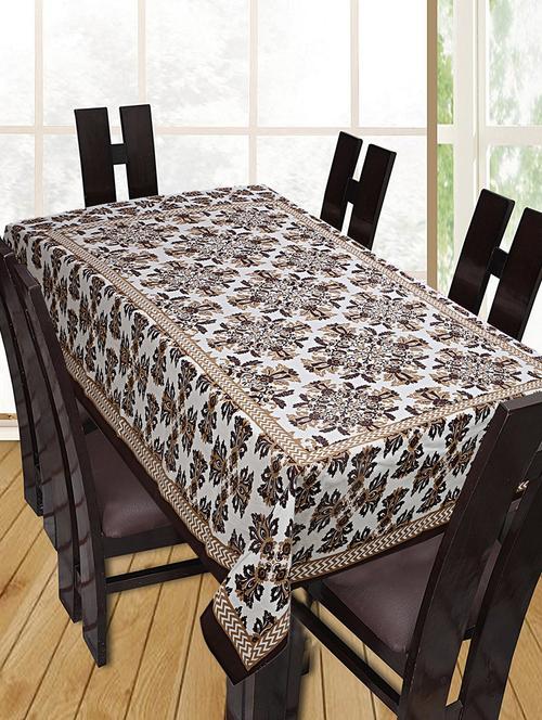 printed cotton 6 seater table cover - 16285454 - Very Small Image - 1
