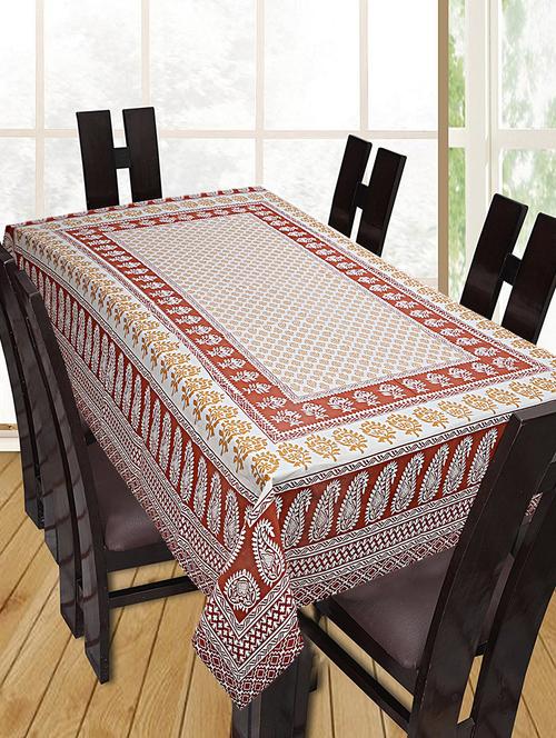 printed cotton 6 seater table cover - 16285458 - Very Small Image - 1