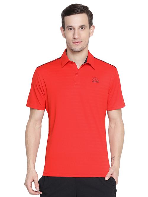 red solid polo t-shirt - 16285503 - Very Small Image - 1