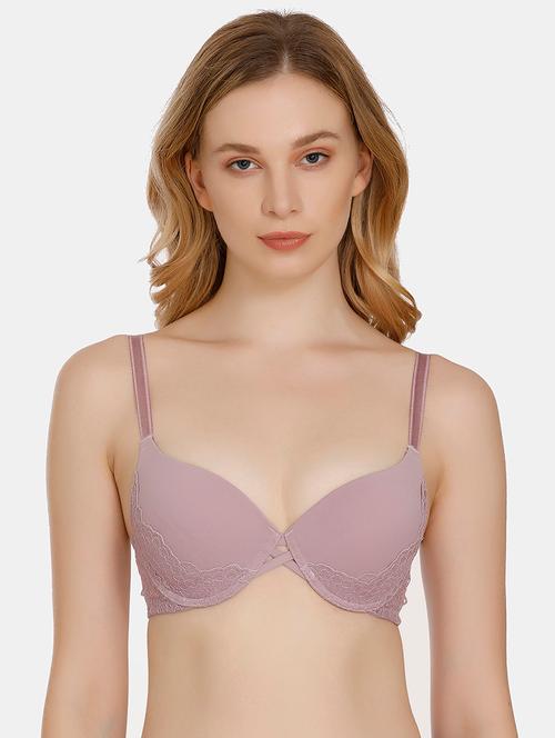 lace detail solid bra - 16285800 - Very Small Image - 1