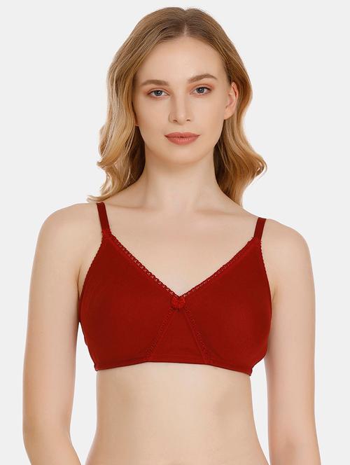 lace trim bow patch bra - 16285816 - Very Small Image - 1