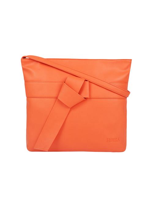 orange leatherette (pu) handbag - 16286118 - Very Small Image - 1