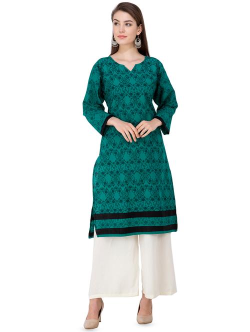 tropical printed straight kurta - 16286243 - Very Small Image - 1