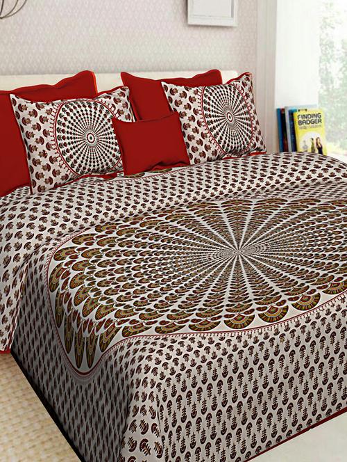 cotton bedsheet with 2 pillow covers - 16286715 - Very Small Image - 1