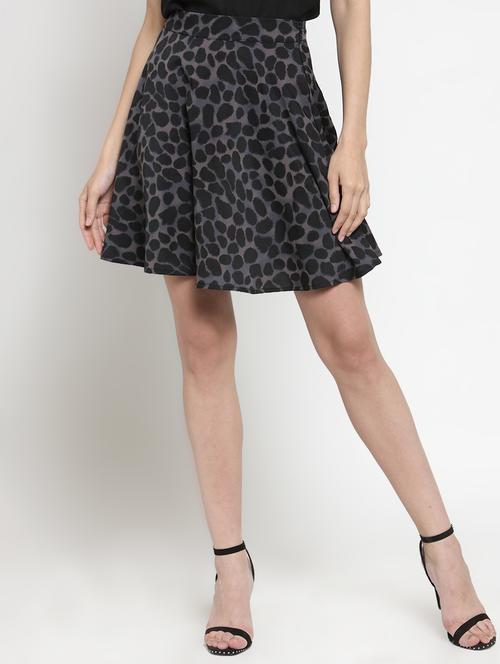 animal print flared skirt - 16287127 - Very Small Image - 1