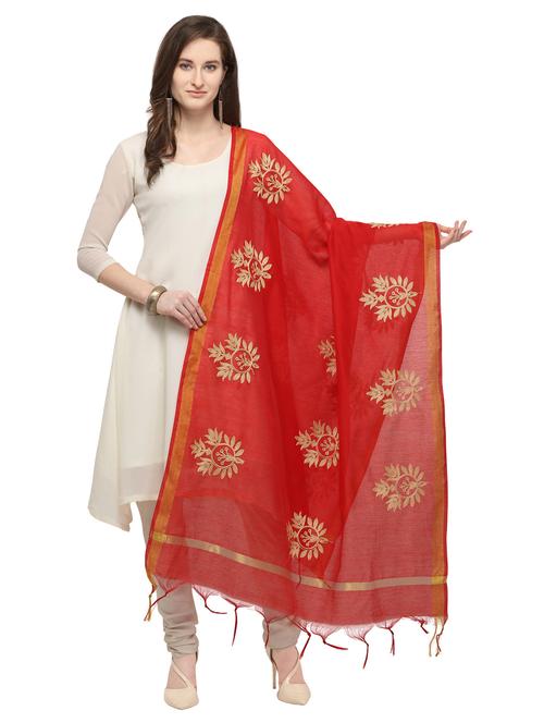 zari embroidered dupatta - 16287625 - Very Small Image - 1