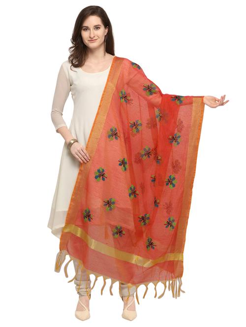 zari embroidered dupatta - 16287627 - Very Small Image - 1