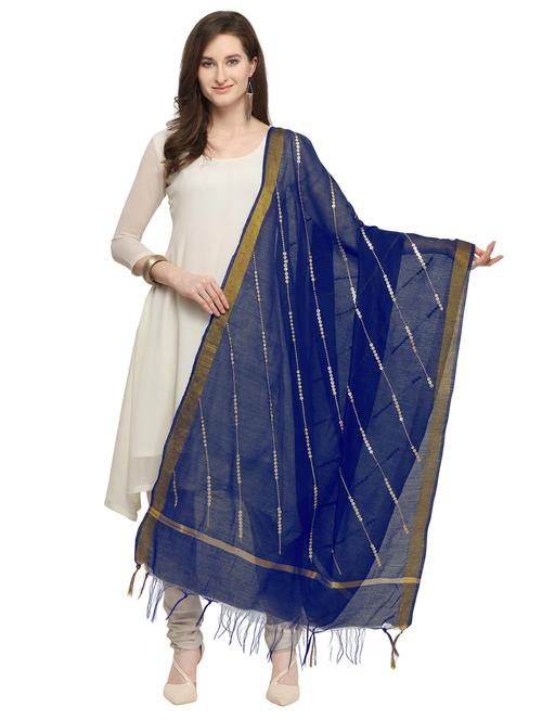 embelished zari dupatta - 16287678 - Very Small Image - 1