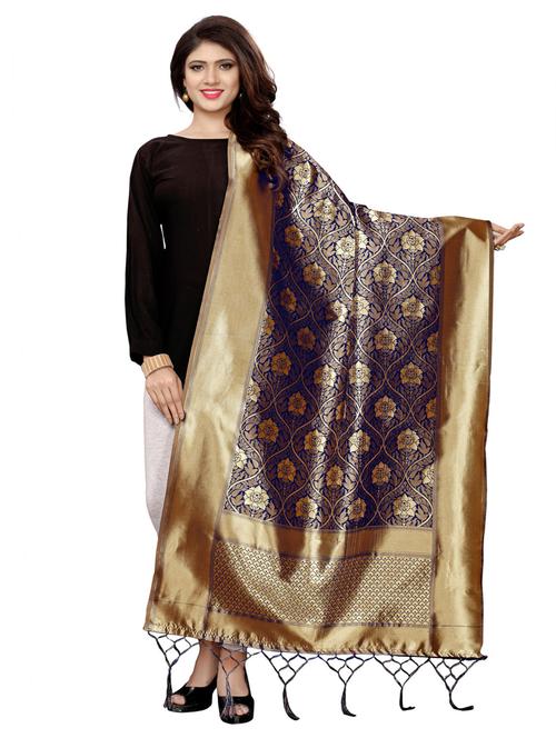 foil print banarasi dupatta - 16287681 - Very Small Image - 1