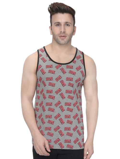 grey front print vest - 16288062 - Very Small Image - 1
