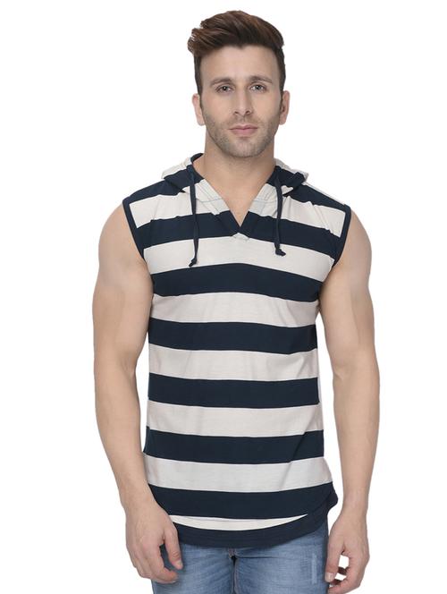navy blue striped t-shirt - 16288064 - Very Small Image - 1