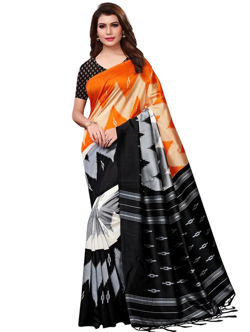 ikat bhagalpuri saree with blouse - 16288535 - Very Small Image - 1