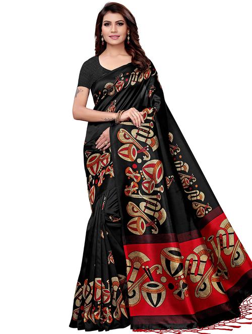 conversational bhagalpuri saree with blouse - 16288559 - Very Small Image - 1