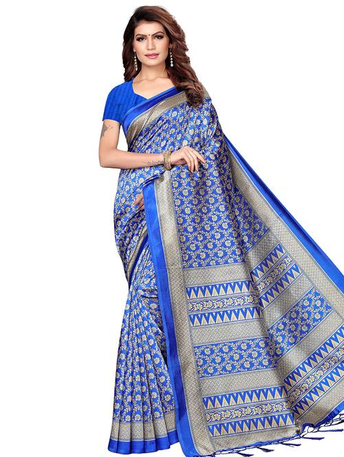 floral bhagalpuri saree with blouse - 16288565 - Very Small Image - 1