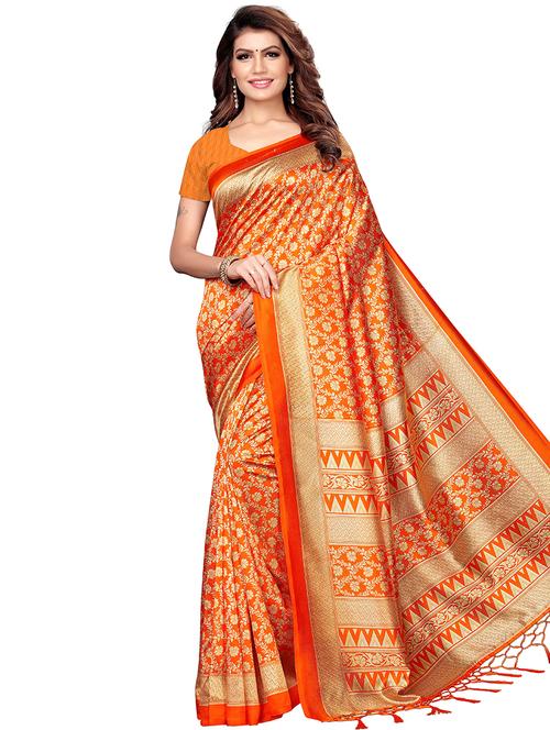 floral bhagalpuri saree with blouse - 16288569 - Very Small Image - 1