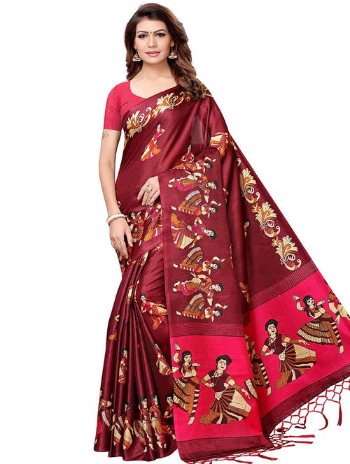 conversational bhagalpuri saree with blouse - 16288573 - Very Small Image - 1