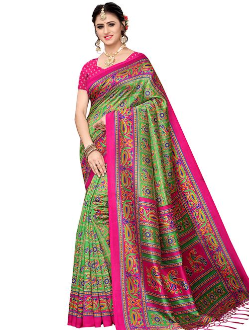 conversational bhagalpuri saree with blouse - 16288583 - Very Small Image - 1